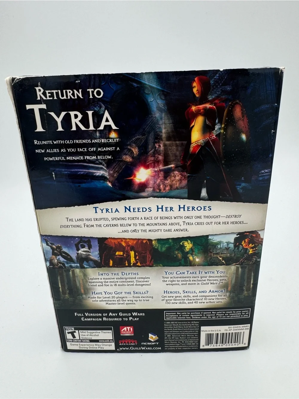 Guild Wars Eye of the North Expansion PC Game Case Manual Insert No Disc